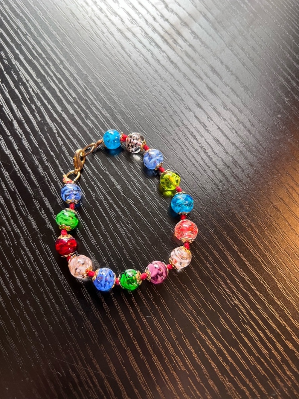 Handcrafted Multicolor Glass Bead Bracelet - Women Jewelry